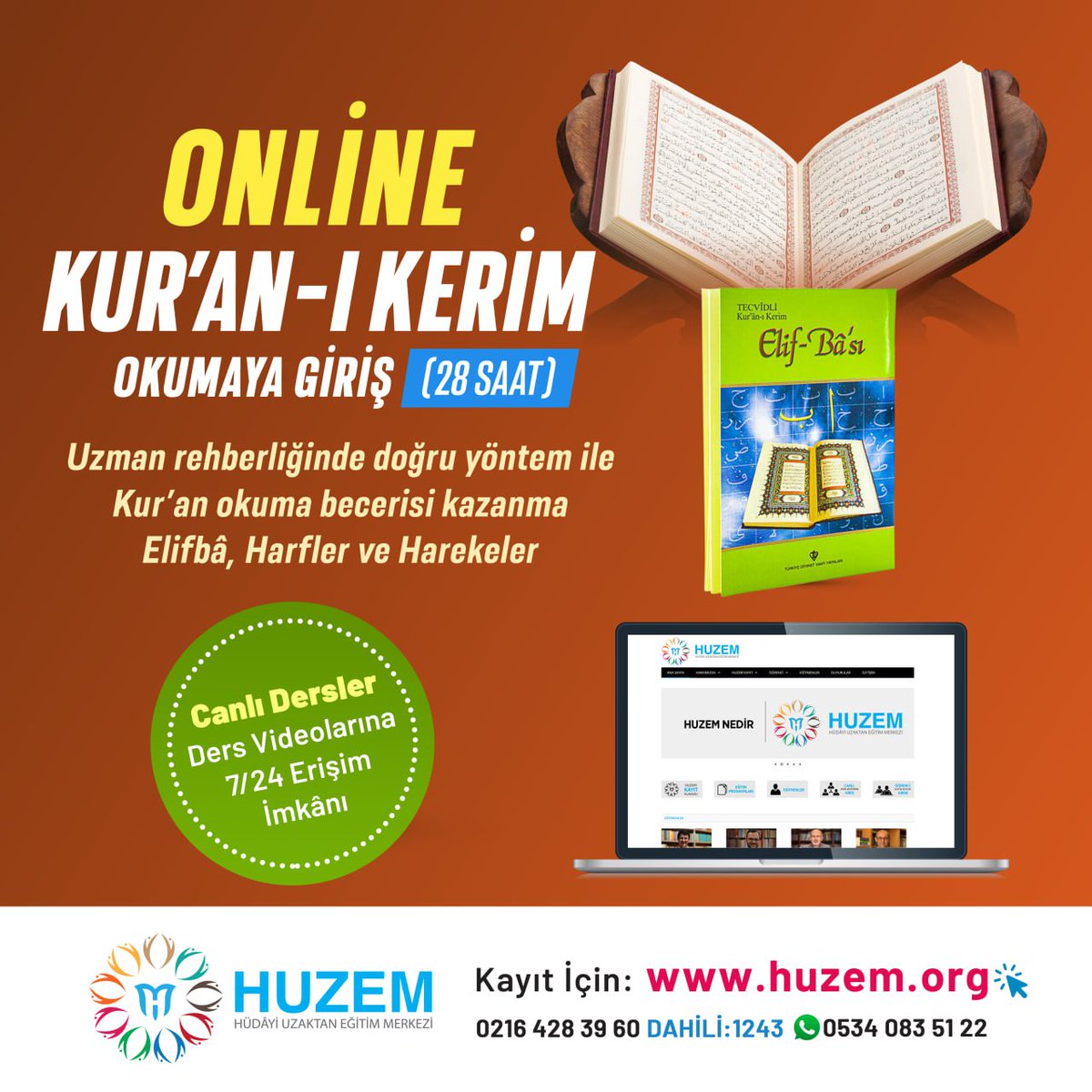 'Online Kur'an-ı Kerim öğrenmek istiyorum' diyenler için fırsat! #kuranöğreniyorum #kurandersleri

huzem.org
