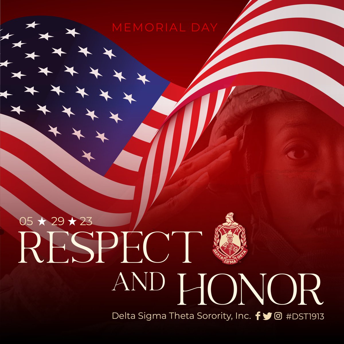Delta Sigma Theta Sorority, Inc. celebrates, honors and remembers all those who sacrificed on this #MemorialDay.