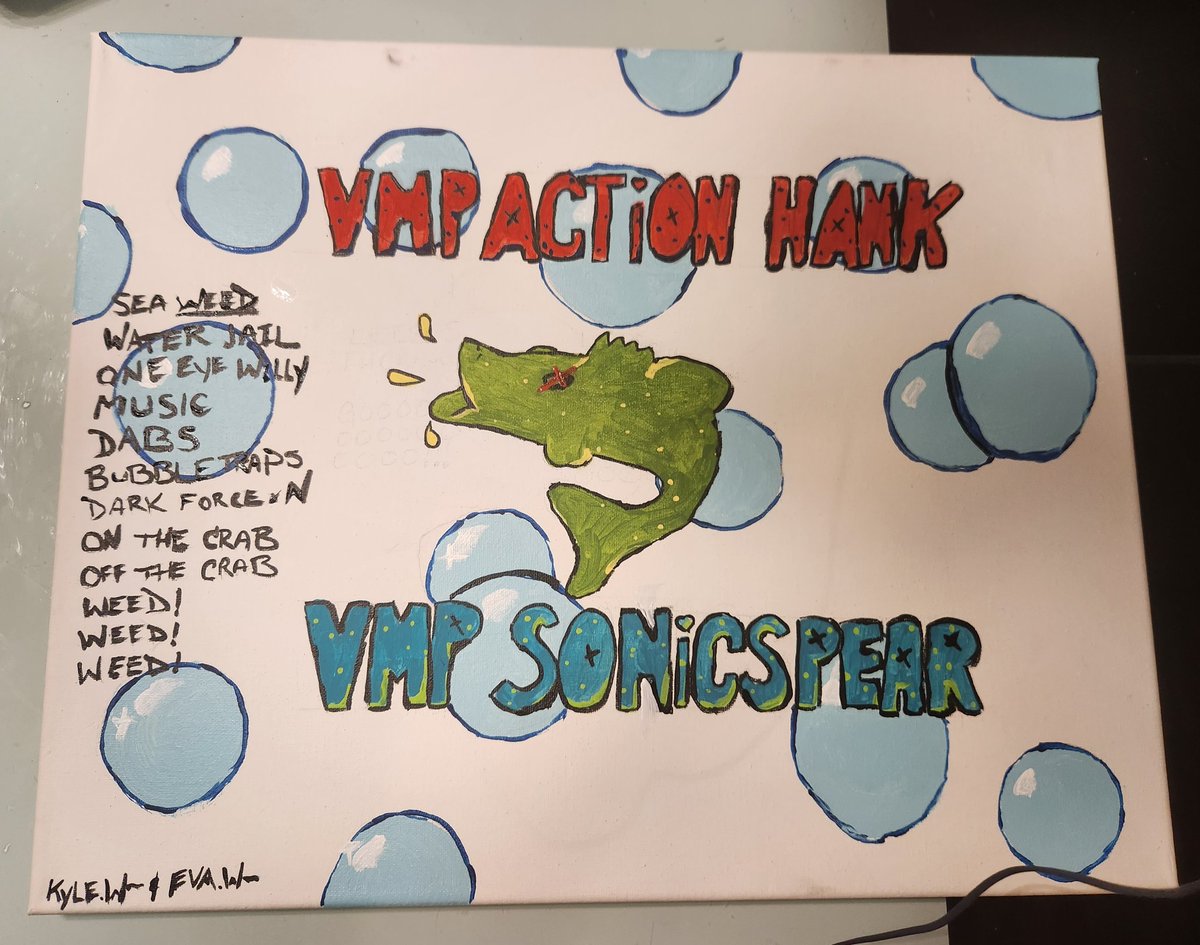 VMPActionhank's tweet photo. I genuinely almost welled up with tears when @VMP_KyleW presented this to @sonicspear64 and I.  Stuff like this is why I have played Vampire Savior for this long.  I'm not going to remember tourney results when I'm a dried up old fish, but this will stay with me forever. https://t.co/axOZdK3OiH