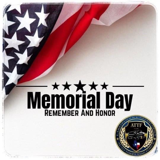LaredoATTF's tweet photo. Remembering our fallen heroes who gave all protecting our country. We are forever grateful. ❤️

#InMemoryOfMany #InHonorOfAll #GoneButNeverForgotten https://t.co/dAB2g6zuSX