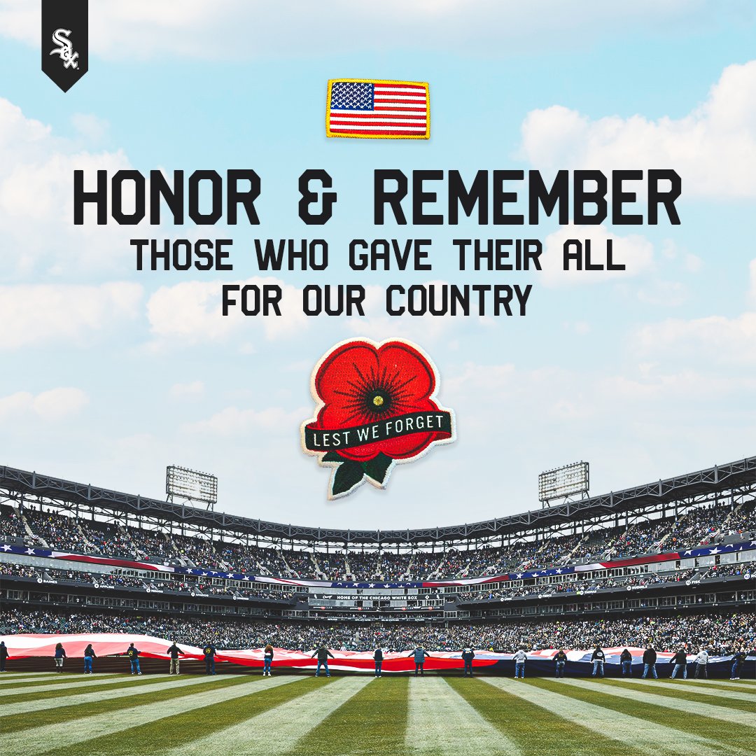whitesox's tweet photo. Today we honor and remember those who made the ultimate sacrifice for freedom and our country. https://t.co/6KEFZUueaV