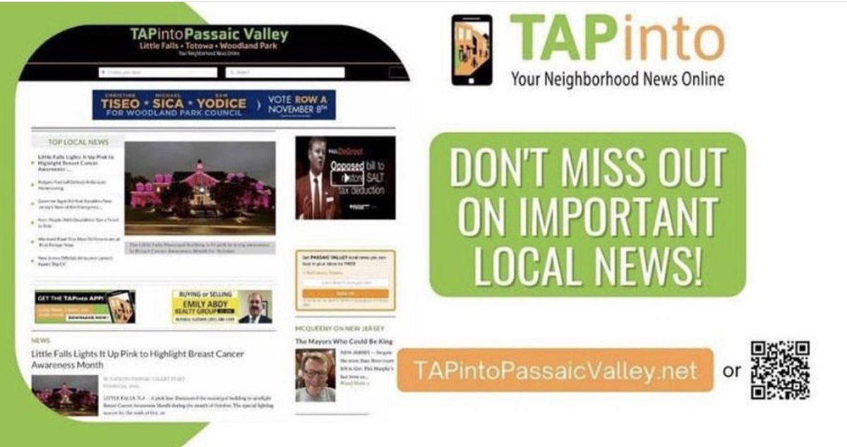 TAPintoPV's tweet image. Screenshot the QR code to get easy access to our site or click the link in our bio! #tapinto #tapintopassaicvalley #passaicvalley