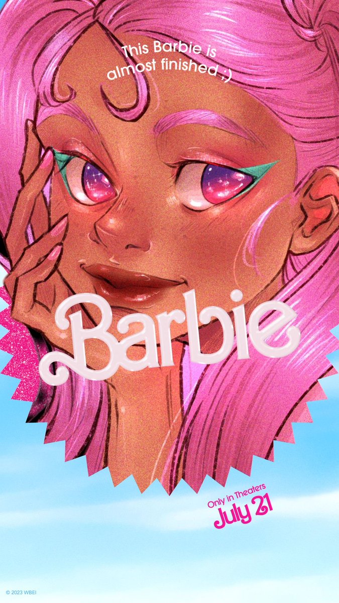 1girl solo pink hair dark skin dark-skinned female pink eyes portrait  illustration images