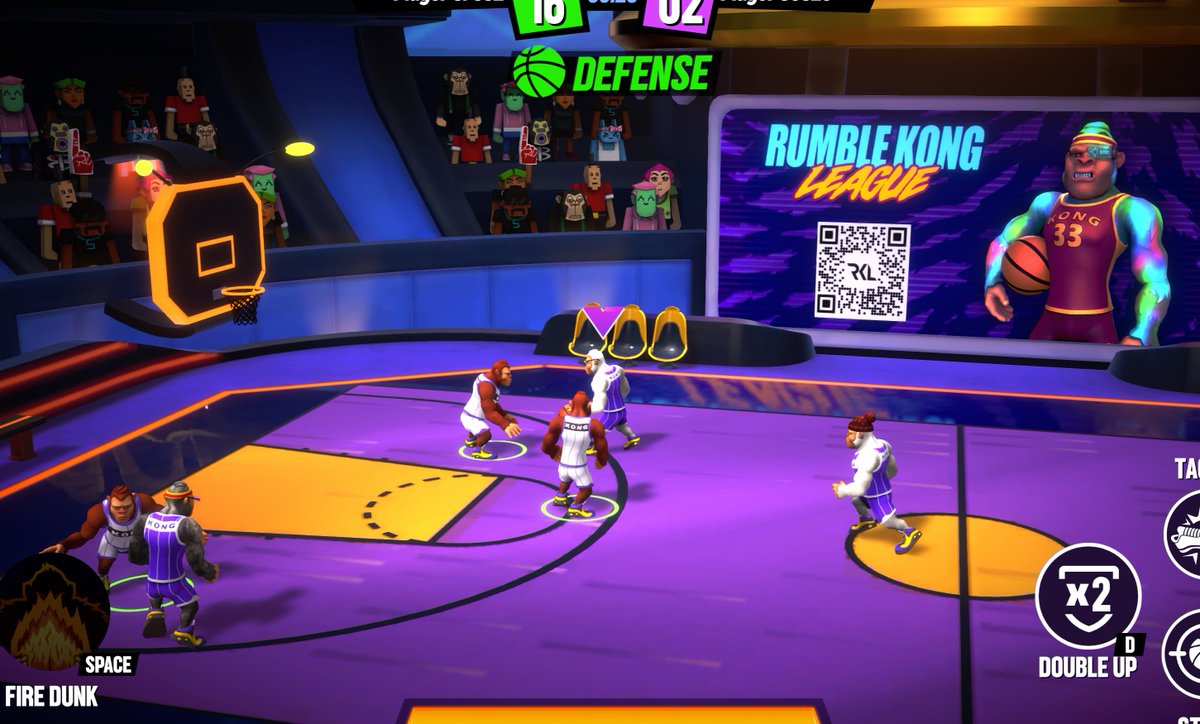 EmpireKongs's tweet photo. Sweet, finally got into Alpha game to do some testing. Takes a couple games to get the hang of it. But it's really fun to sprint and steal the ball. #buttonbasher #PlayRKL #LFG @rumblekongs @ObiKongKonobi @empirekongs #ethgaming $eth #nftgaming #nft https://t.co/tKHPHq6aNm
