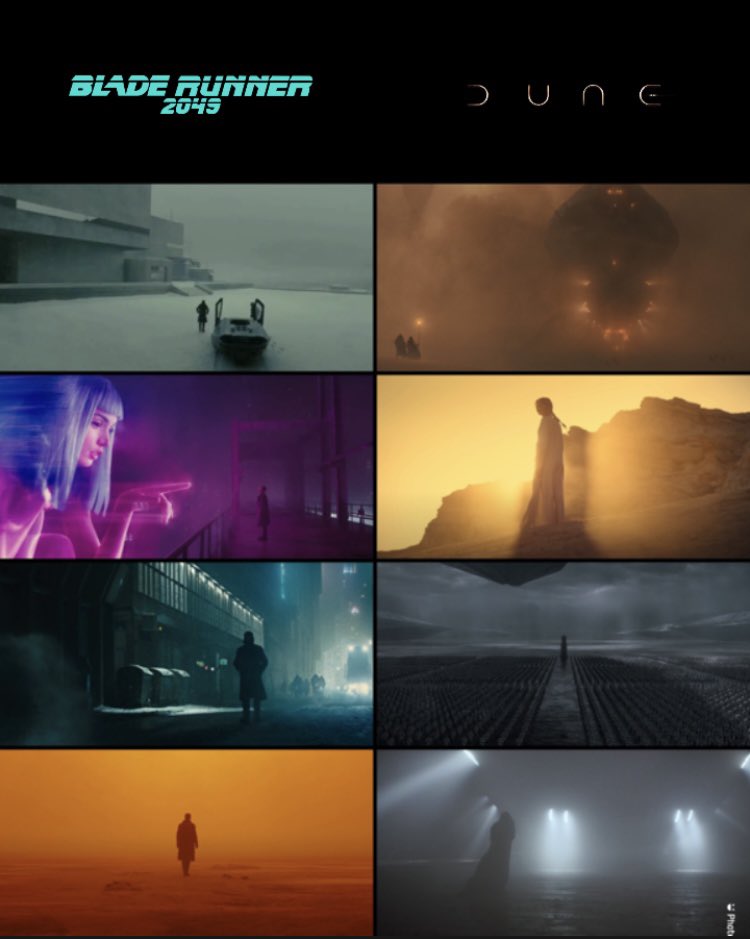 ¿La fotografía de ‘BLADE RUNNER 2049’ o ‘DUNE’?

#RogerDeakins
#GreigFraser