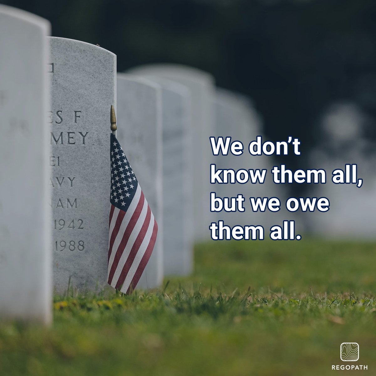 Today, Regopath remembers the courageous men and women who selflessly gave their lives in pursuit of our freedom.  On this day, we take a moment to reflect, pay tribute, and express our deepest gratitude to those who made the ultimate sacrifice to protect and defend our nation.