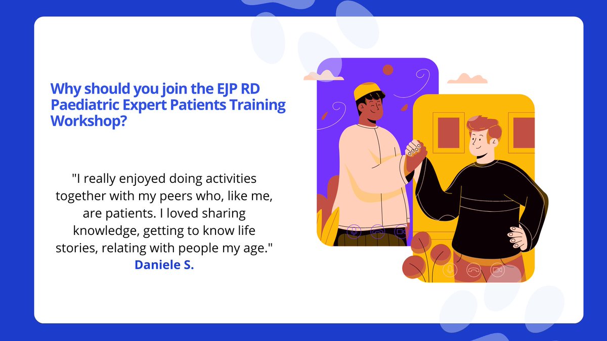 🤔 Have you registered for the Paediatric #Expert Patients Training Workshop? 
You still can! 
📅You have until 31 May! 
Today we share Daniele S. experience! See how this #experience influenced Daniele's life. 
👀ejprarediseases.org/event/paediatr…