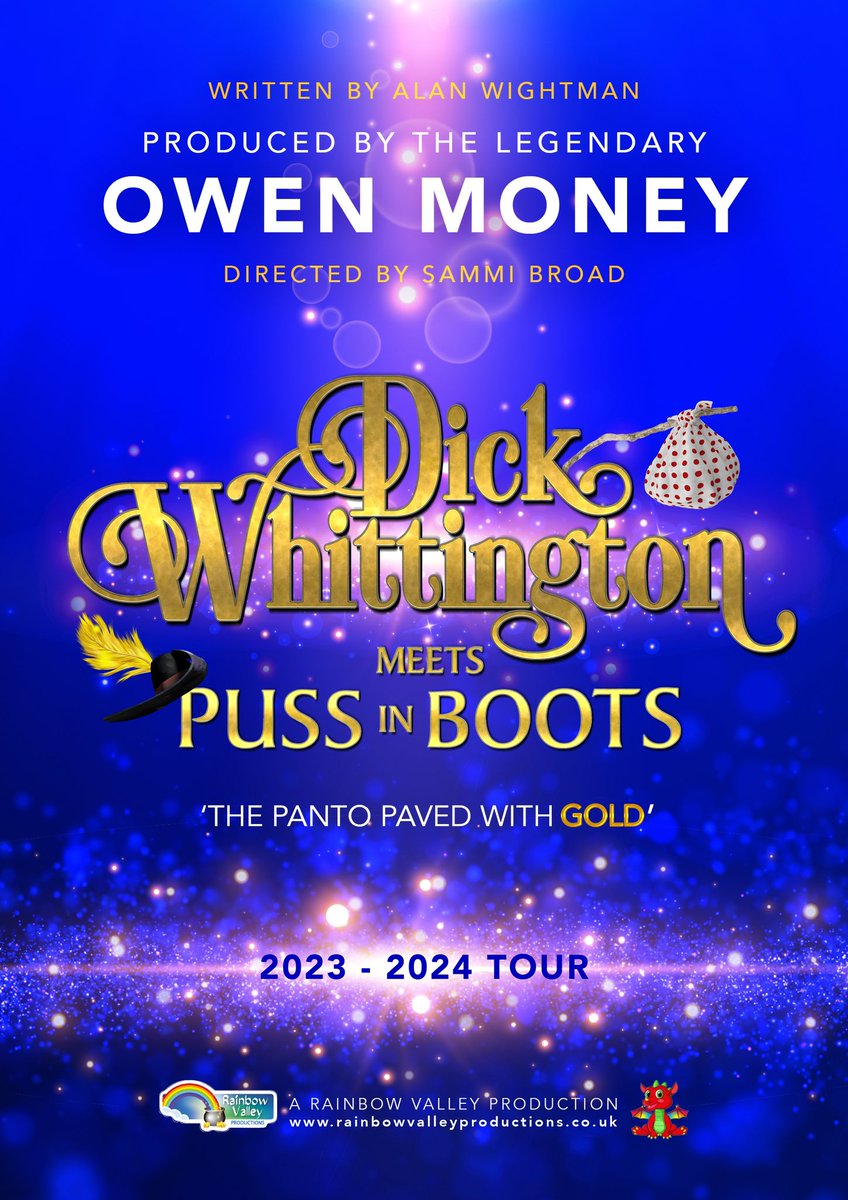 Owenmoneypanto's tweet image. 📣 It’s official our second touring pantomime 🎭 this coming season is ‘Dick Whittington meets Puss In Boots’ 🐀⚔️🐈 visiting @MetAbertillery @CongressTheatr 🏴󠁧󠁢󠁷󠁬󠁳󠁿 @MissSammiBroad