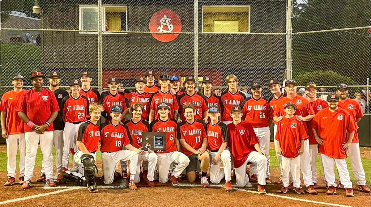 SA_HS_Baseball's tweet photo. St. Albans Red Dragons are #statesbound 
Your WVSSAC Class AAA Region 3 Champions! https://t.co/45zTHhtppR