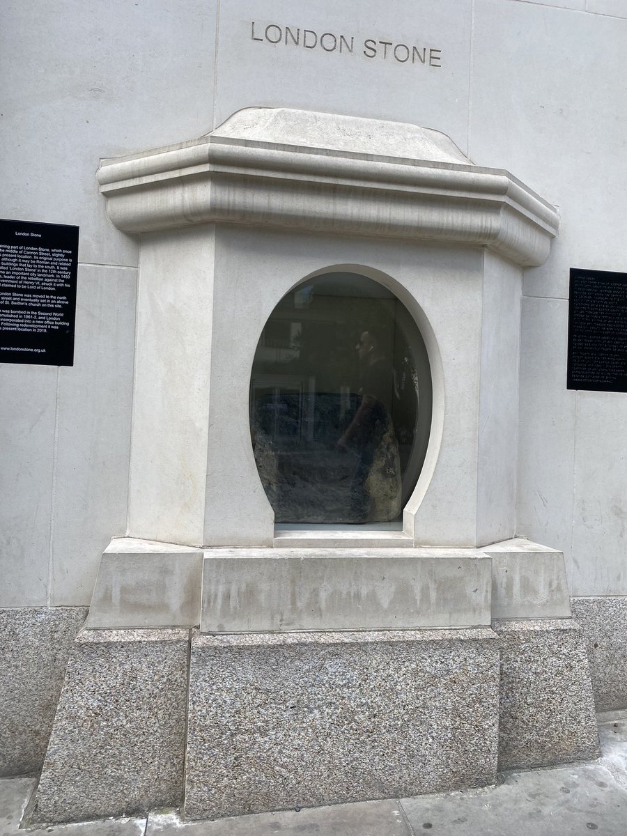 DrFrancisYoung's tweet image. The London Stone, according to Geoffrey of Monmouth (that unimpeachable source) is the altar on which Brutus the Trojan made the foundational sacrifice of the city of New Troy #soundslegit