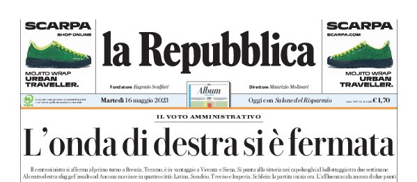 Ma se il 16 maggio 2023 'L'onda di destra si è fermata', 'si punta alla vittoria nei capoluoghi' e 'al centrodestra sfugge l'assalto a Ancona' com'è che oggi il centrodestra ha vinto in 5 capoluoghi su 7 e il centrosinistra solo a Vicenza?
#Amministrative2023