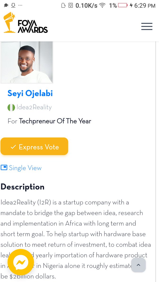 SeyiOjelabi's tweet image. It Another Day To Cast Your Vote !

To vote for me #Method1(Free)
1. Visit foya.Africa/vote/EGUHRKOL
2. Create an account
3. You will be credited with 1 voting credit per day immediately to vote for 1 nominee
4. Search &quot; Seyi Ojelabi&quot;
5. Click the &quot;Express Vote&quot;
#ThankYou