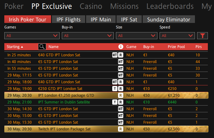 paddypowerpoker's tweet image. ✈️ @IrishPokerTour heads to @AspersCasino London 8th-11th June
🎟️ €1,250 packages GTD all week, Tonight's game has 1 package GTD, 2 packages in our Twitch Game tomorrow
⏲️ 20:30
💵 €50 R/A
🪜 Feeders everyday Freeroll &amp;gt; €1 &amp;gt; €10 €50
🏨 3 nights accom &amp;amp; £400 Main Event entry