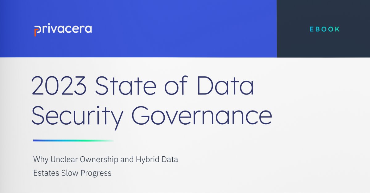 privacera's tweet photo. Unclear #data ownership and #HybridData estates slow company growth and hinder business opportunities. 💡 Learn about the importance of developing a #DataDriven culture supported by a calculated #DataGovernance strategy.
📚Read our #ebook:
https://t.co/RBpU2Zndm9
#DataSecurity https://t.co/QKXaPnaOuJ