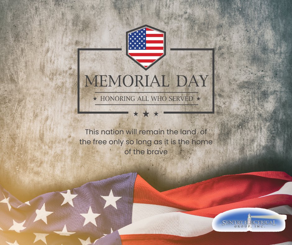 sentryelecgrp's tweet photo. Today we honor those who have made the greatest sacrifice. #MemorialDay2023 #NeverForget https://t.co/p9THsWPvuk