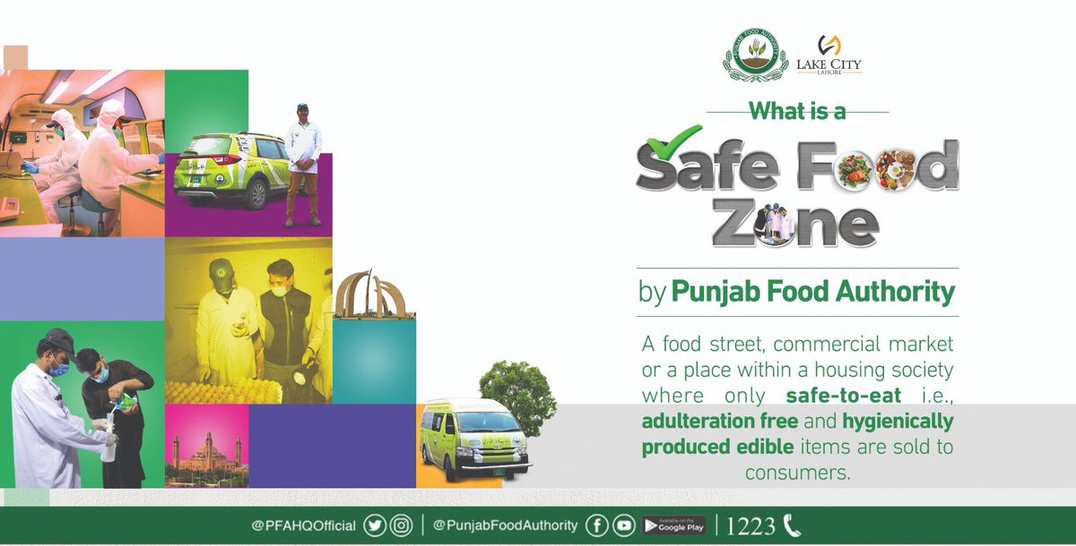 PFAHQOfficial's tweet photo. #Big day in the history of #Lahore, DG PFA launched #SafeFoodZone
Starting from #LakeCity, every gated community & food court will be declared safe after completing a detailed rectification process
#PFA #Food #foodsafety #health #hygiene #SoPs
@CS_Punjab https://t.co/LWfFGDgaJS