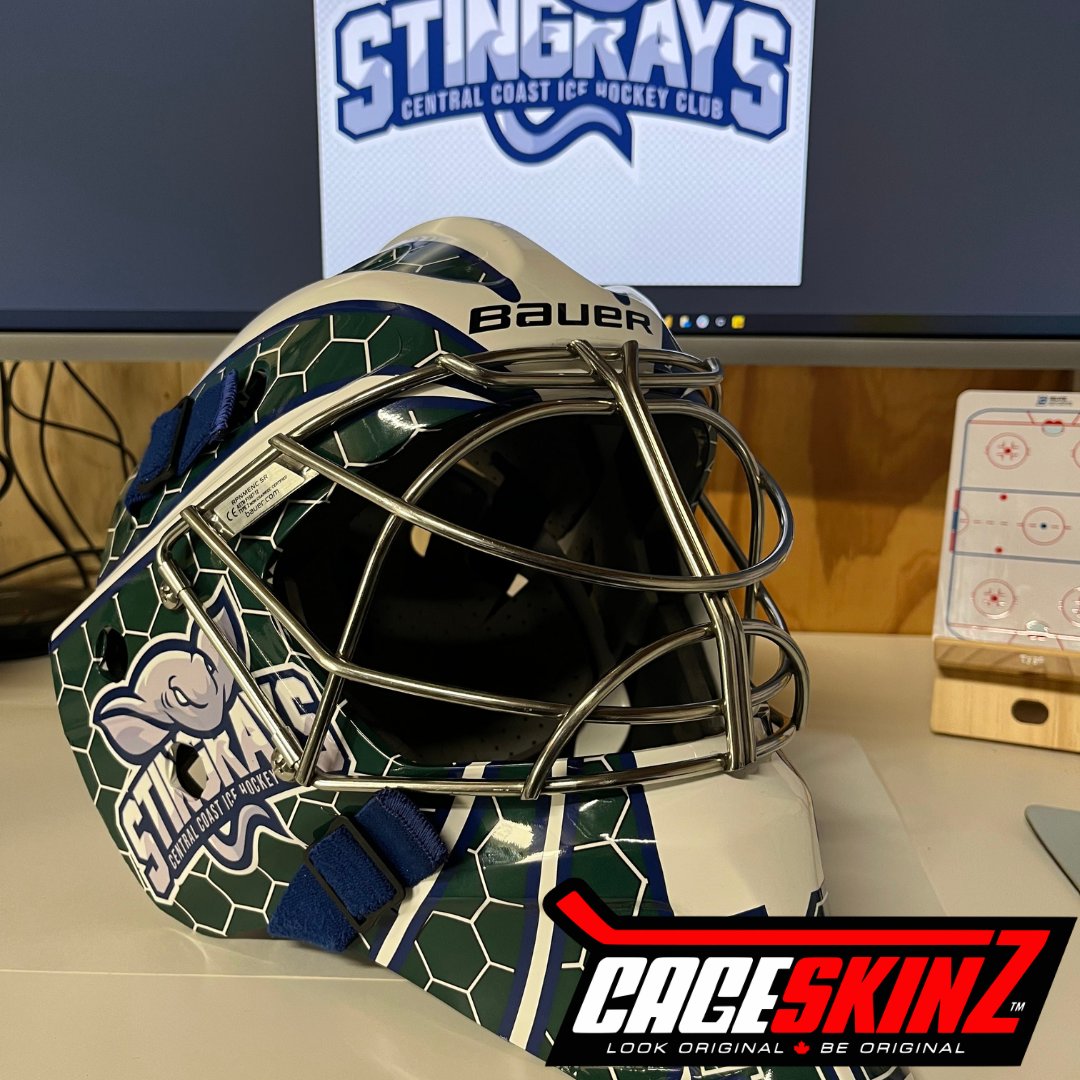 A new #CageSkinz for #Thestingrays
#padskinz
#hockey
#hockeygear
#goalie
#goaliegear