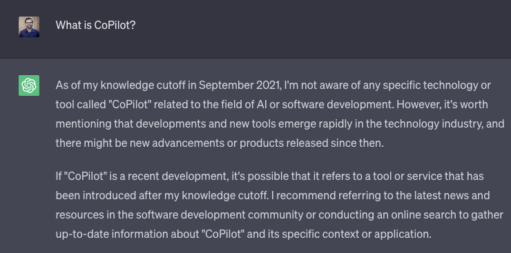 Why does this make me feel ChatGPT knows more about CoPilot than it claims to?