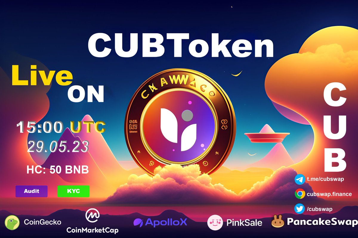CubSwap's tweet image. ⚜️ Cubswap Finance is DEX exchange operating on 3 different networks BSC ETH and ARB

Use in the whole ecosystem and obtain benefits. Token $CUB

✅70% - Fair Launch
✅10% - CEX Listings on CEX

pinksale.finance/launchpad/0x04…