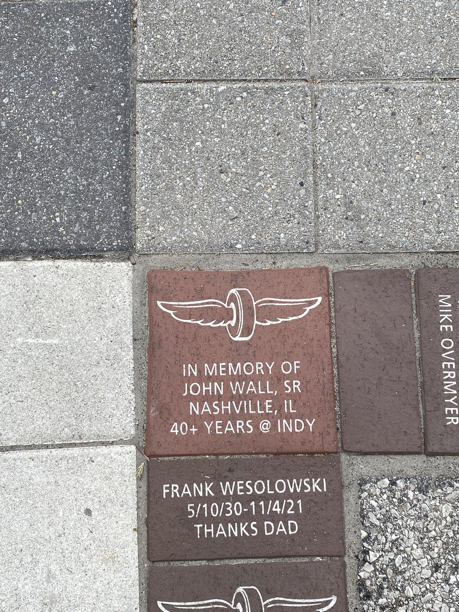 DianaDeering2's tweet image. My first Indianapolis 500. My Dad loved it there and here is his memorial rock and my brother.  What a great race. #Indianapolis500 #didnotdisappoint #Indyraceway #johnwallsr