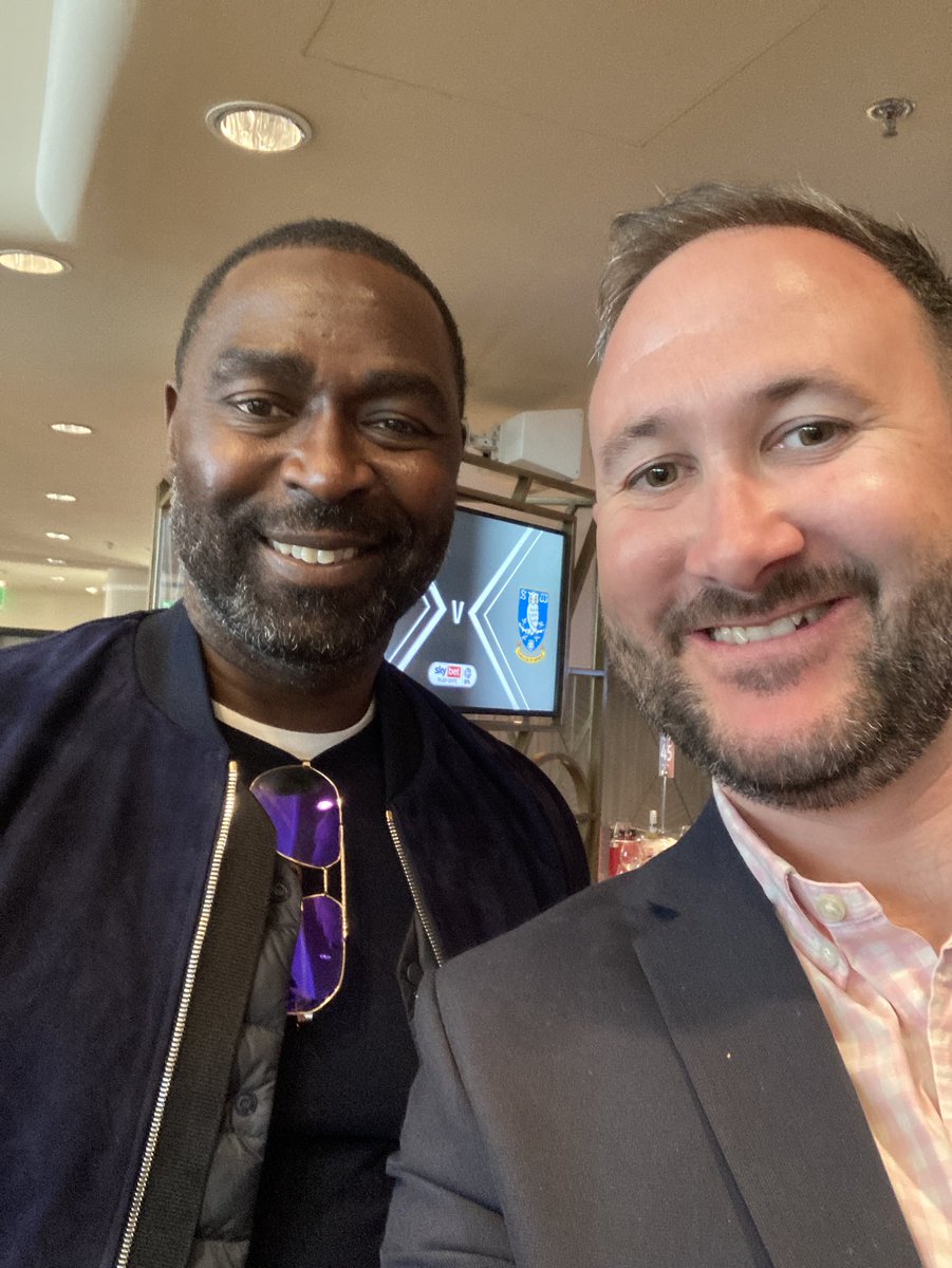 Great atmosphere <a href="/EFL/">EFL</a> <a href="/wembleystadium/">Wembley Stadium</a> <a href="/swfc/">Sheffield Wednesday</a> <a href="/BarnsleyFC/">Barnsley FC</a> and great to meet 2 Absolute legend of the game #andycole #deswalker #football #final