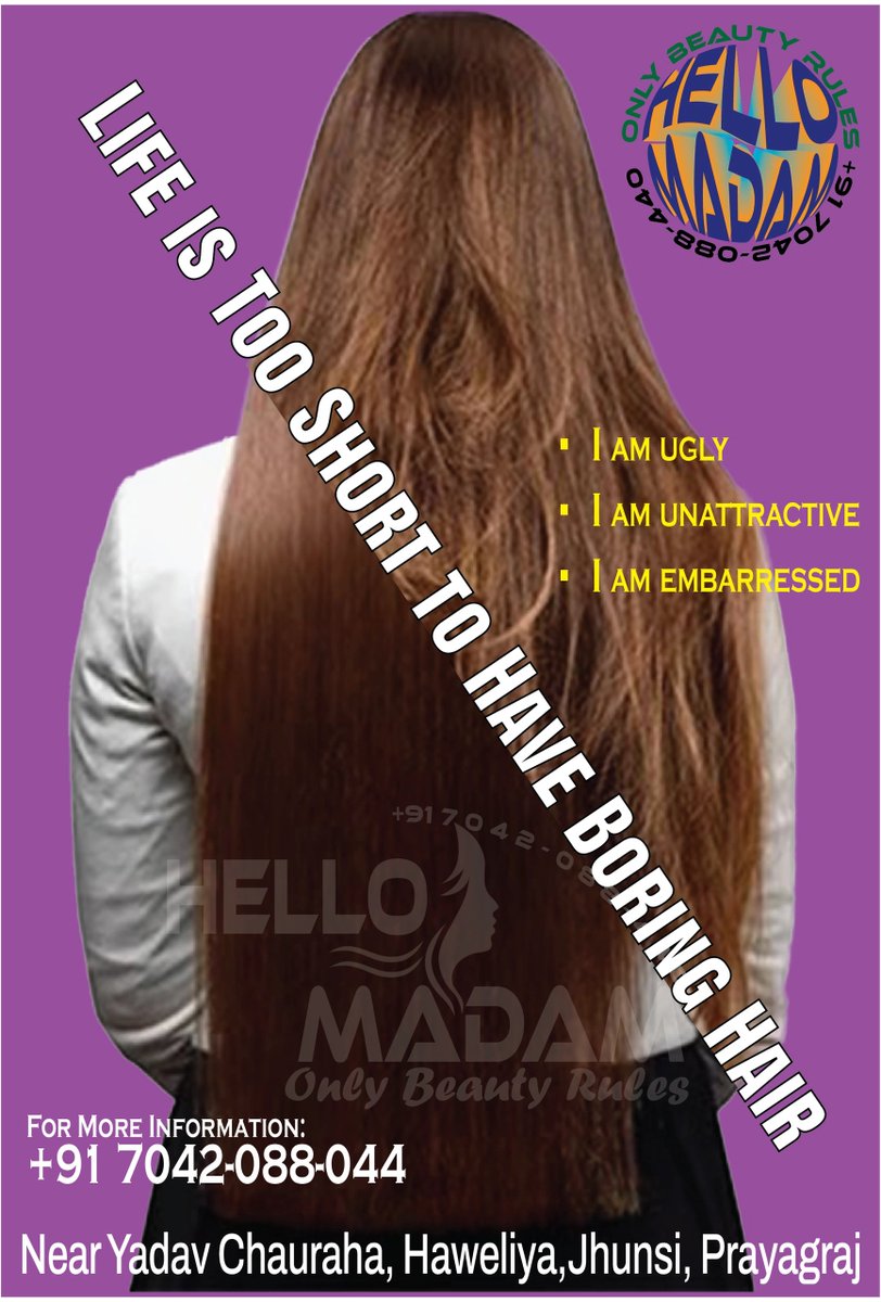 Hello Madam Beauty Parlor bring special #offer on #hairstraightening starting ₹2000/-*
Fully AC, #unbeatableprices with Premium Work Quality.
We have only #Genuine & #Branded Products for our Customer's.
#hairrebonding #straightening #hair #hairsmoothening #haircare #hairkeratin