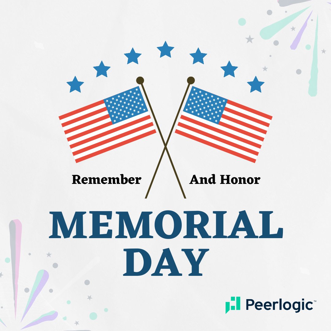 Today we honor the brave people who have served our country and remember their honor. From our Peerlogic family to yours, let us reflect on this Memorial Day.

#MemorialDay