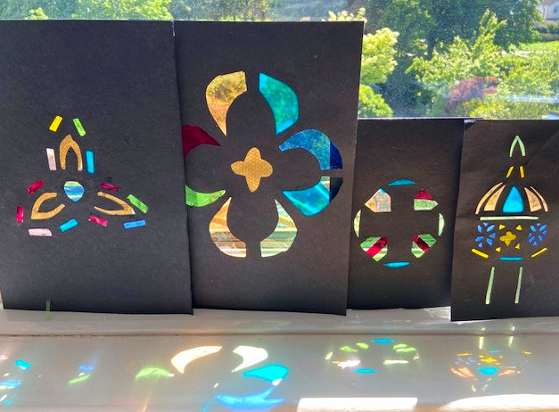 jojo_spinks's tweet photo. Beautiful artwork from children of Sacred Heart Exeter. They explored the building looking for inspirations. You can see their #artwork, along with more information about this important South St building, at the Then and Now Exhibition Sunday 4th June 
https://t.co/7fMGQ4Po5V https://t.co/JqZSqolkTs