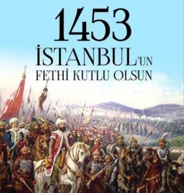 Arif52434616's tweet photo. 29 Mayıs 1453 İstanbul’un Fethi’nin 570’inci yıl dönümü kutlu olsun. Bu anlamlı günde "Ya ben İstanbul'u alırım, Ya da İstanbul beni." sözlerini tarihe yazan Fatih Sultan Mehmet Han ile tüm şanlı ecdadımıza Allah’tan rahmet diliyor, saygıyla, minnetle anıyoruz 🇹🇷
#İstanbulunFethi https://t.co/UpSbfNQt42