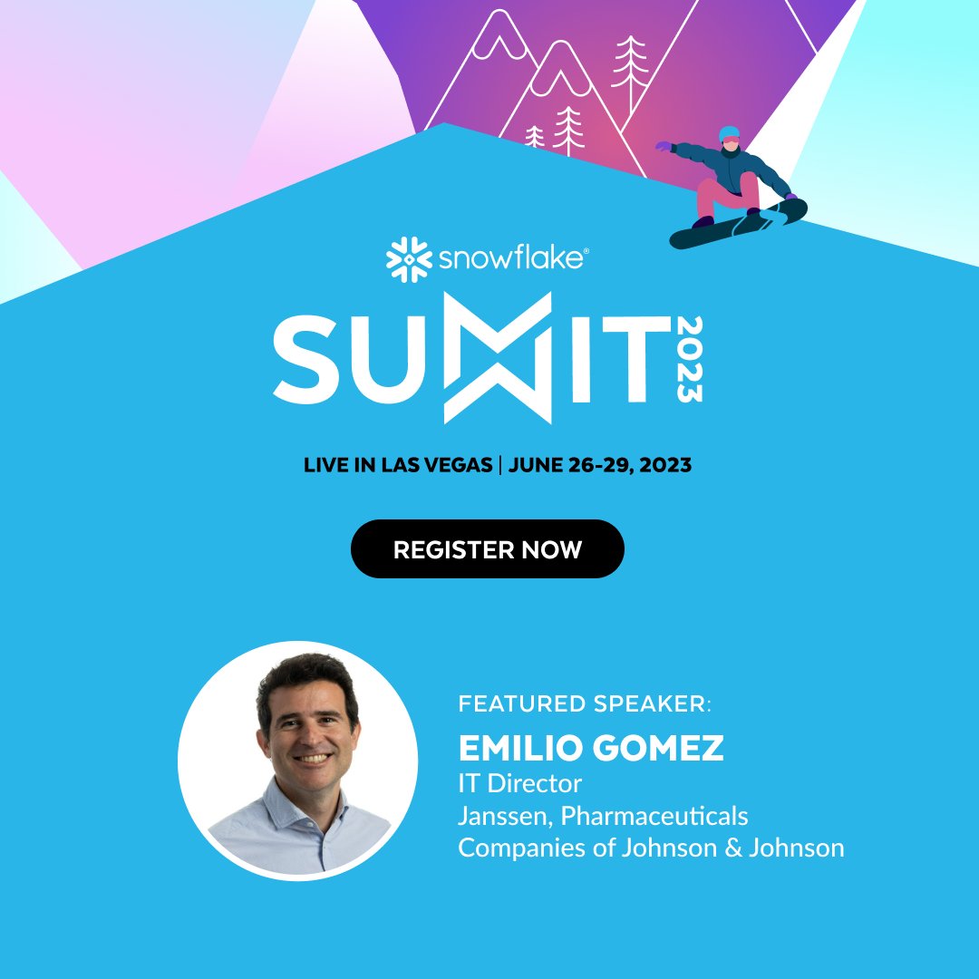 We're proud to have Emilio Gomez, IT Director of @JanssenEMEA, speaking at #SnowflakeSummit. Join us there: okt.to/nf72pm