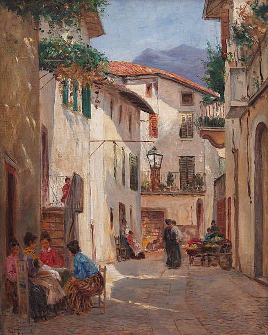 Richard Lipps (1857-1926), Vicolo Casella a Malcesine, Lake Garda
oil on canvas
private collection