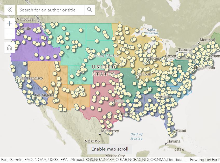 Susan Straight, author and professor @UCRiverside, set out to read and map 1001 novels of American life.

Explore the ArcGIS #StoryMaps collection + find your favorite book: arcg.is/1fnP0z0

Read the backstory in this LA Times article.⬇️