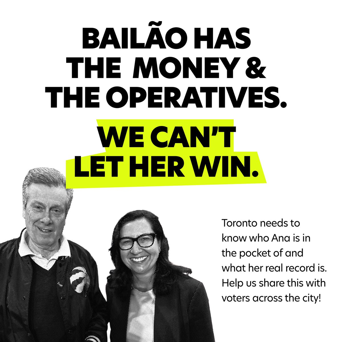 TOCitizensCo's tweet photo. Friends! Our first lit drop is happening v soon. You can help us make it wide-reaching by sending us some $$. We can’t let the Right scare the city out of progress— let’s remind people that Bailão got us into this mess, and won’t get us out of it. https://t.co/2pB008GzGE https://t.co/zC9TlmKWBB