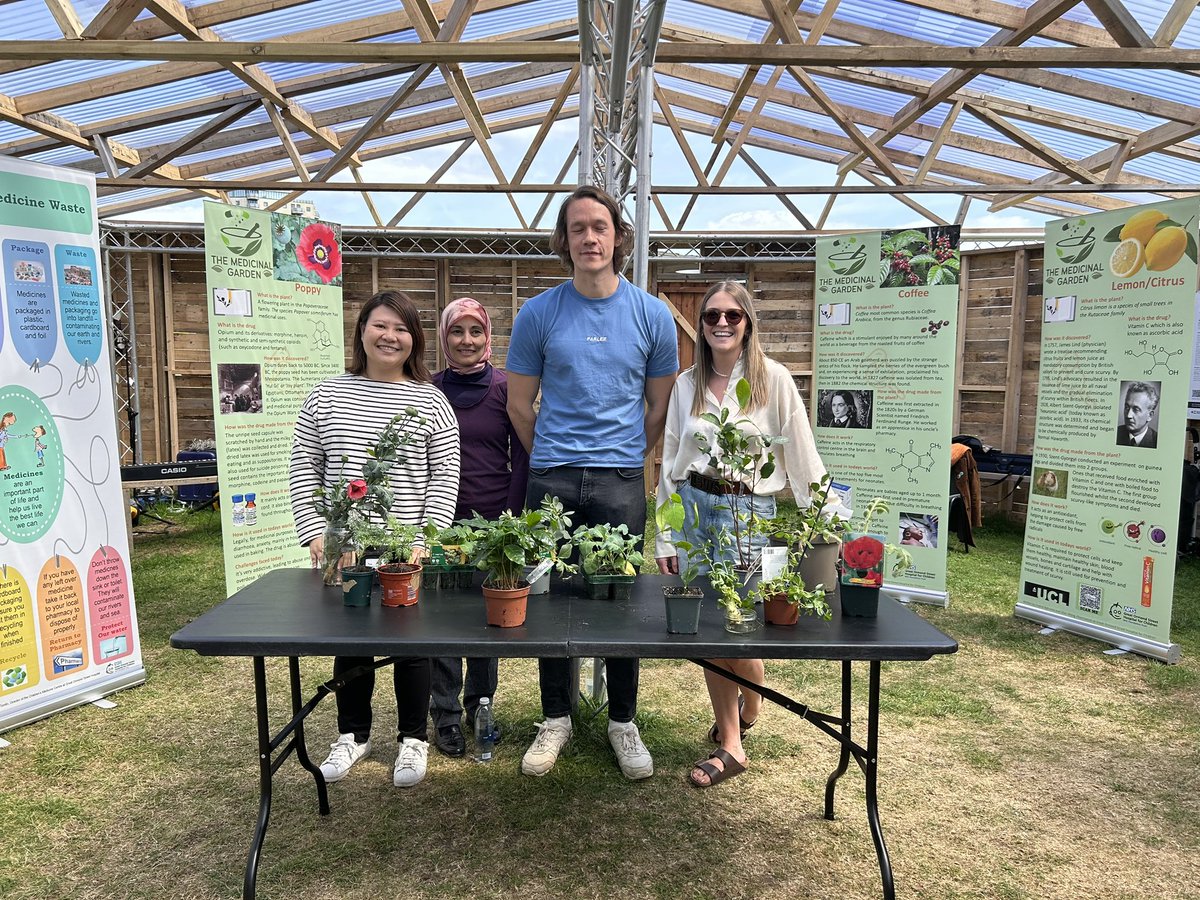 faniekcheng's tweet photo. Our medicinal garden event at the Royal Docks Garden at full swing!! Medicines from plant origins to landfills. Come and find out the journey of medicine from our @GreatOrmondSt pharmacy team! @UCLEngage @GoshOrchid @SteveTomlin67 @ICH_AHPs @Ofran_a @mcgarrityorlagh https://t.co/0xw4GGliaY