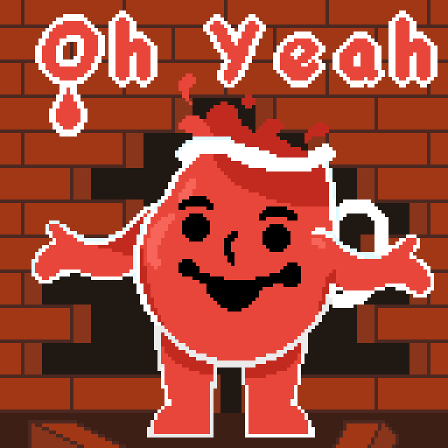 PixelerGeist's tweet photo. With Kool Aid Man every wall is a #BreakableWall. 

@Pixel_Dailies #pixel_dailies #pixelart #aseprite #pixelartist #digitalart https://t.co/B35VGHfNj3