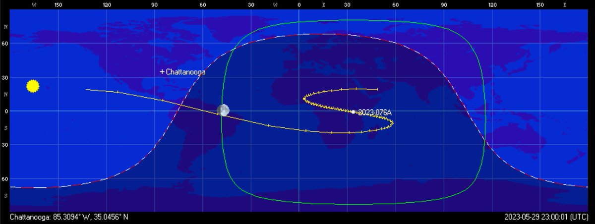 The ISRO launched a GSLV rocket from Satish Dhawan in India early this AM, with NVS-01:  youtu.be/h8aOOMGjVNM - The satellite is now listed in orbit as COSPAR ID 2023-076A&B, satellite and booster.