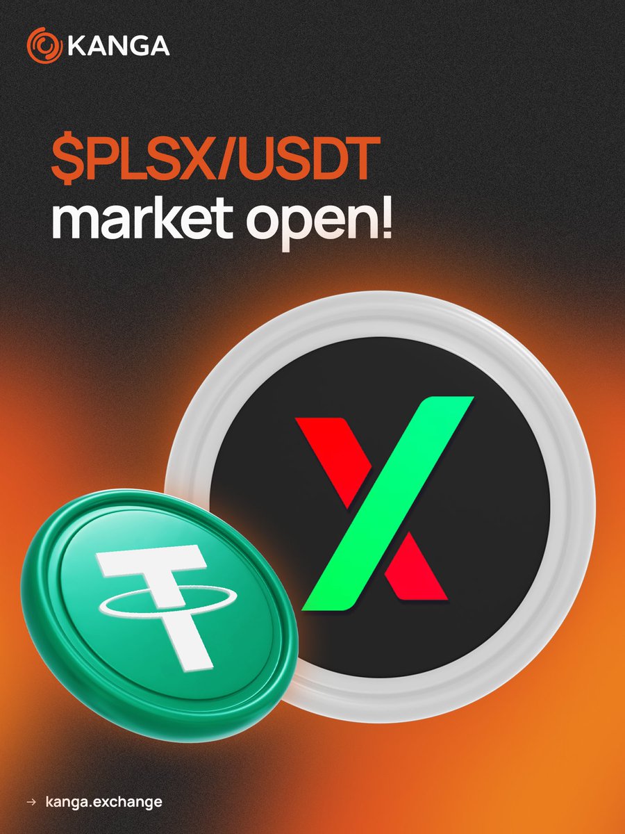 We've got it! 🚀

The #PLSX/USDT market has officially opened! ✅

#PLSX is a token of main decentralized exchanged (DEX) on #PulseChain network. ⛓

Trade today! ⬇️
trade.kanga.exchange/market/PLSX-US…