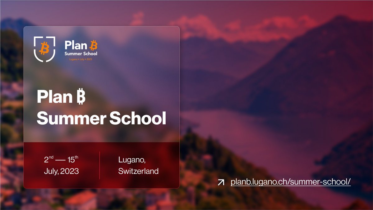 luganodes's tweet image. 1/
Join us on a journey of discovery at the Plan B Summer School in Lugano, Switzerland 🌞📚🌍

Let's dive into the details of this immersive two-week program that explores the fascinating world of #Bitcoin and peer-to-peer technologies 🧵👇