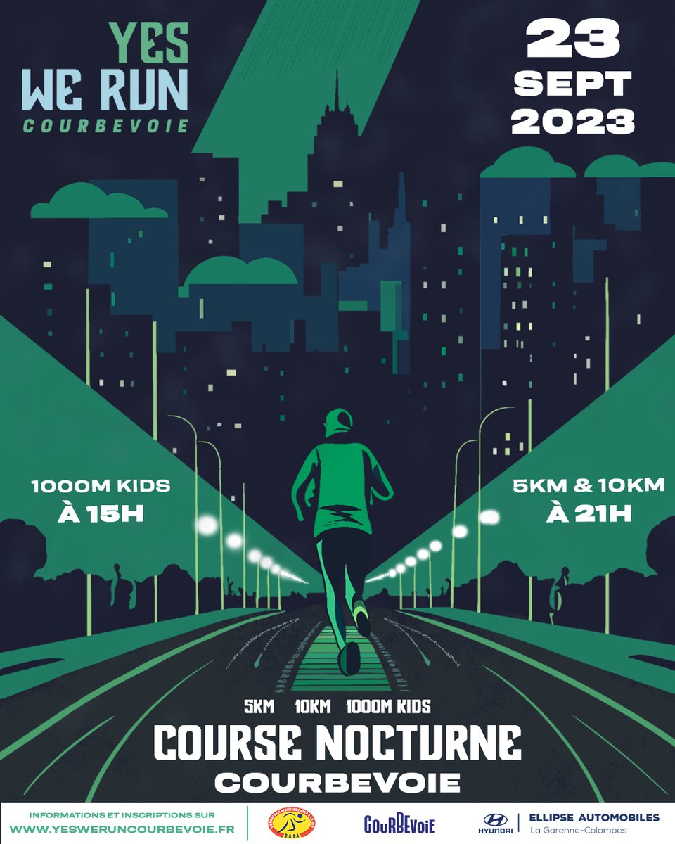 Voici l’affiche de l’édition 2023 de la Yes We Run Courbevoie ! 🌟

📆 𝟮𝟯 𝗦𝗘𝗣𝗧𝗘𝗠𝗕𝗥𝗘 𝟮𝟬𝟮𝟯

Informations et inscriptions sur : 
yesweruncourbevoie.fr 

#YesWeRun
