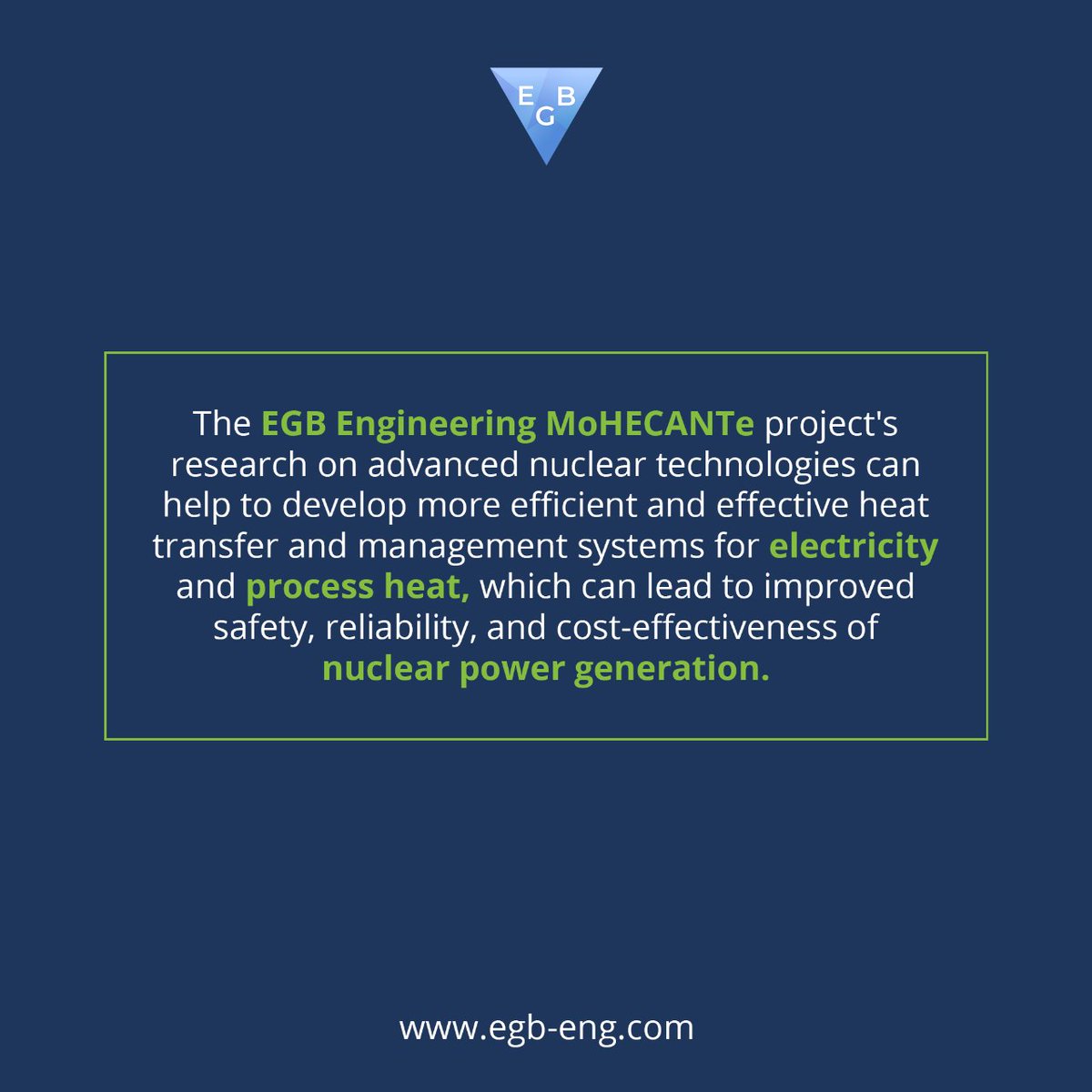 Are you interested in the future of nuclear power generation? #advancedtechnologies #heattransfersystems #electricity #processheat #egbengineering #mohecante #computermodeling #sustainability #energysaving #energy #energyefficiency #renewableenergy #energyefficient