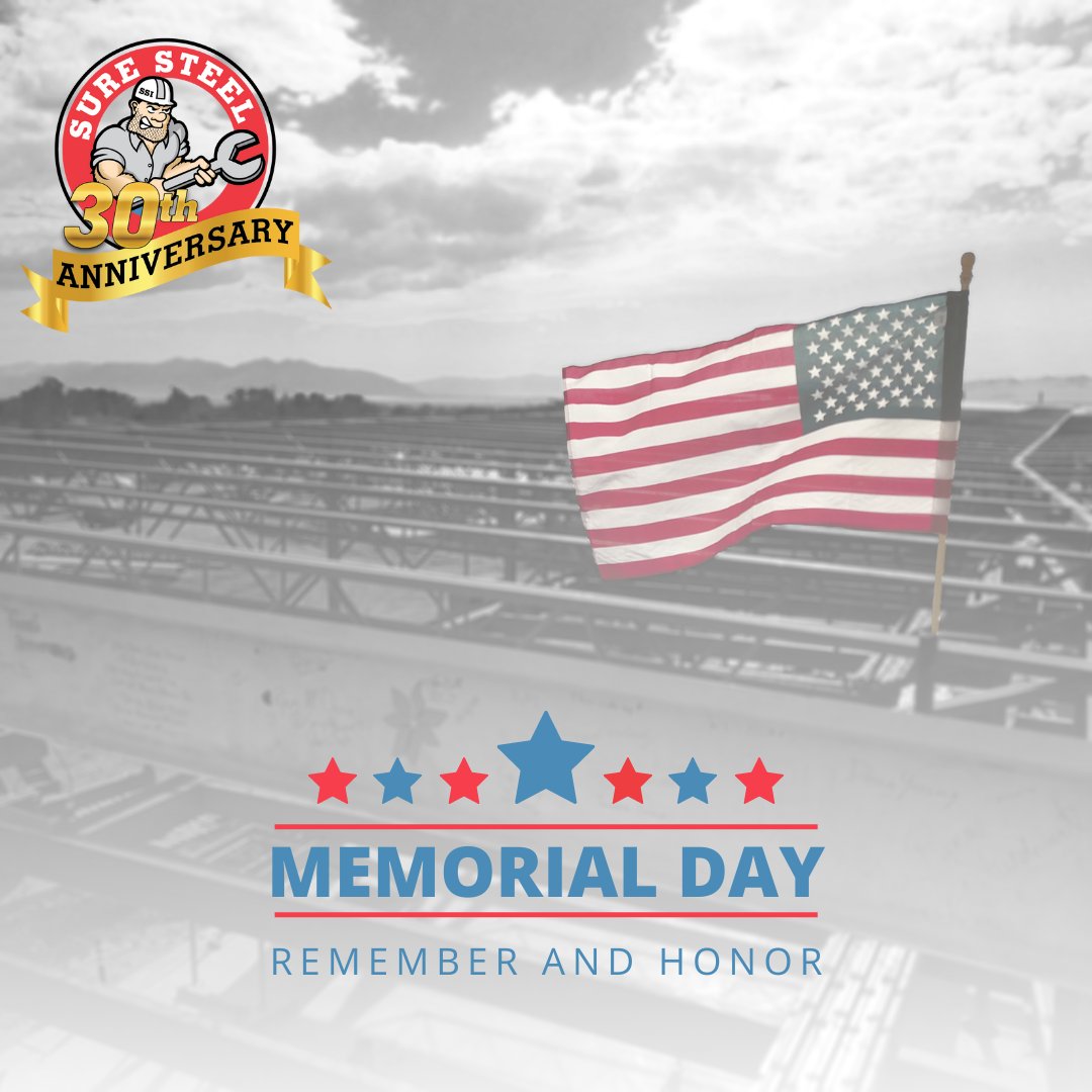 suresteel's tweet photo. This Memorial Day, we remember the fallen heroes who served and protected our country.
#homeofthebrave #MemorialDay #MemorialDayRemembrance #SureSteel https://t.co/UYxkFTPTOx