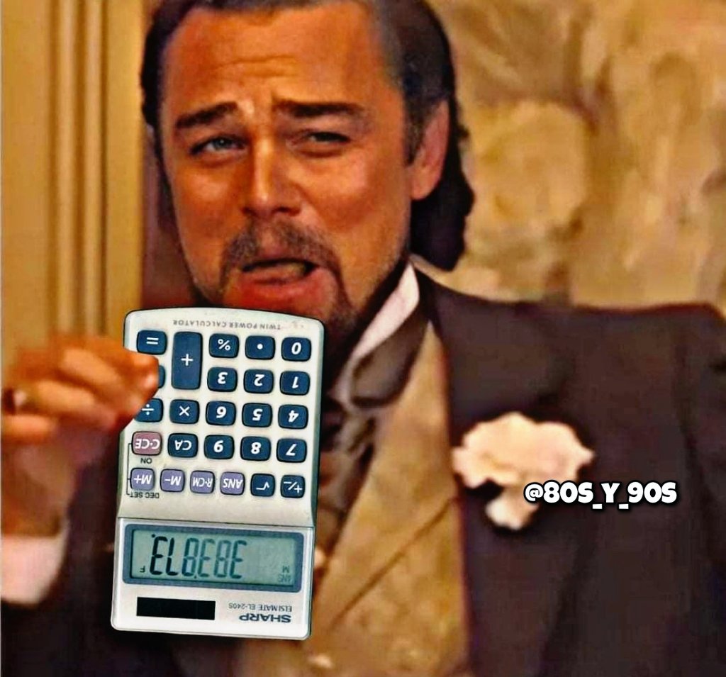 Yo en la primaria descubriendo la calculadora: