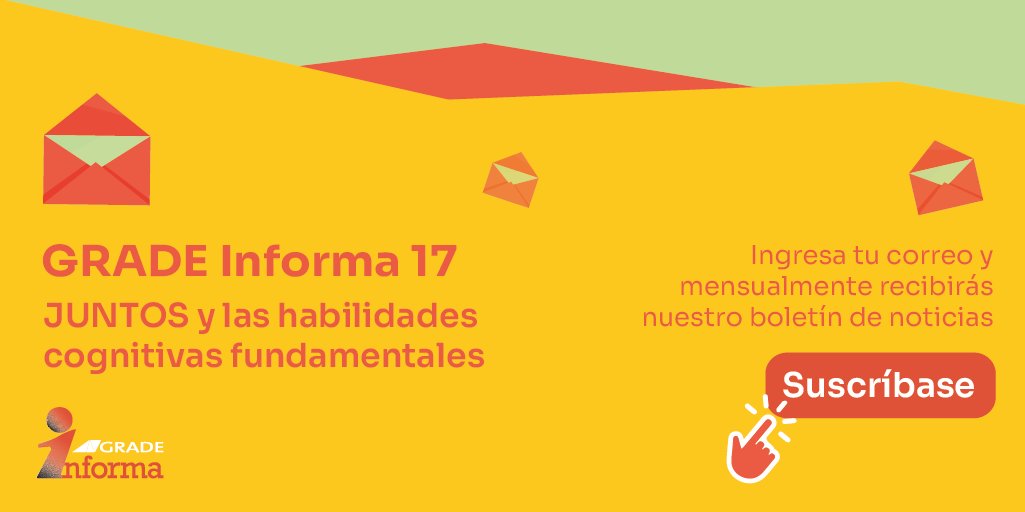 GRADEPeru's tweet photo. ¡Salió #GRADEInforma! @NinosdelMilenio explora la relación entre la edad de incorporación del niño/a a @Midisjuntos y el desarrollo de #habilidadescognitivas. Inscripciones abiertas: #cursoGRADE Formación a docentes en metodología para la investigación. https://t.co/xeqazTJe5v https://t.co/THMMODiPRx