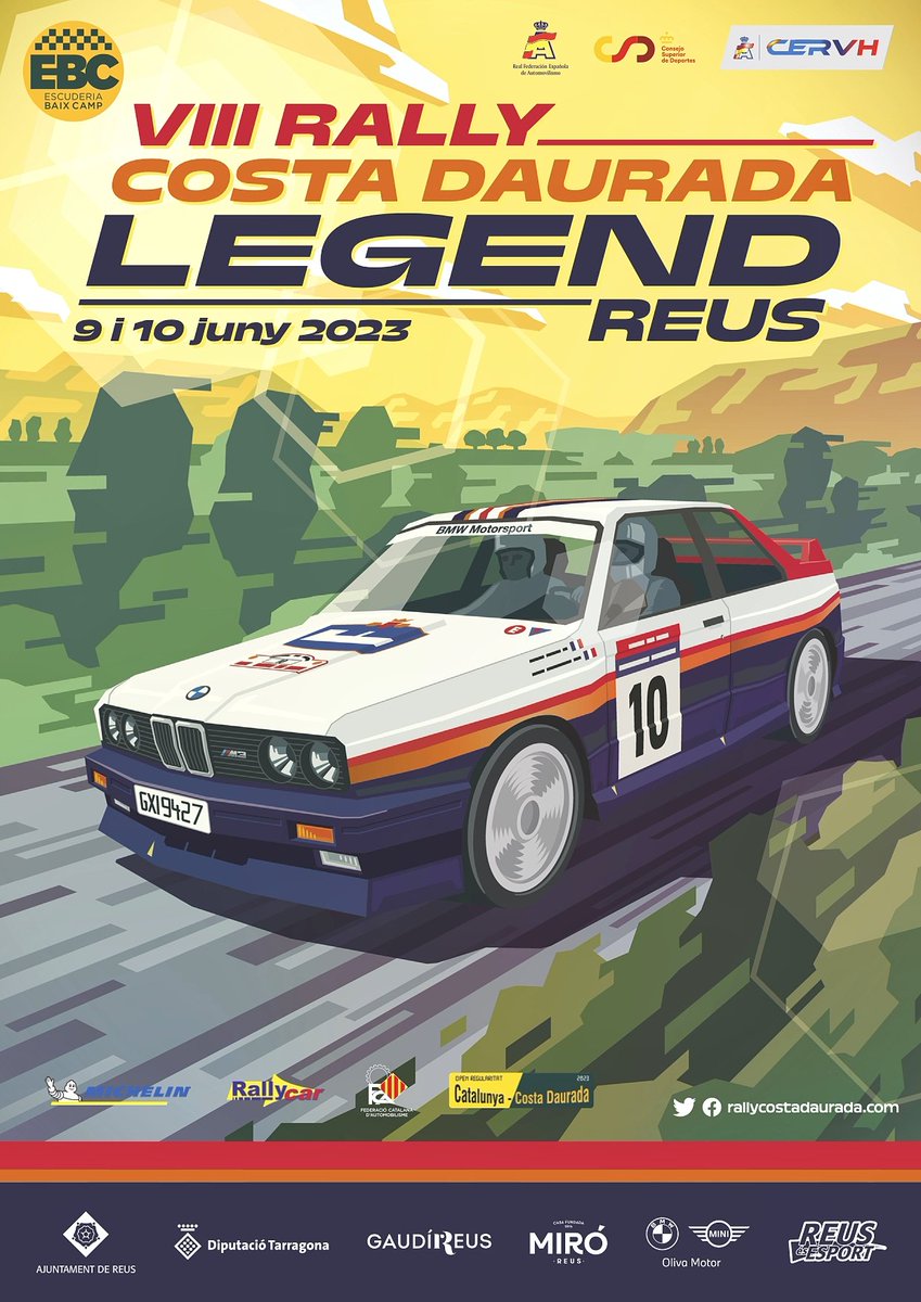 RallyCDLegend's tweet image. 🔊NEWS ‼️

CARTEL // CARTELL // OFICIAL🏁
#Rallycostadauradalegend 
Que os parece el cartel del 2023? A nosotros nos encanta 😍😍

 📅 9-10 Junio
📍 Reus
@reus_cat @ReusEsport
@CERVH1 @FCAutomobilisme @GrupOlivaMotor @VermutMiroReus
 #Rally #velocidad #Legend #regularidad