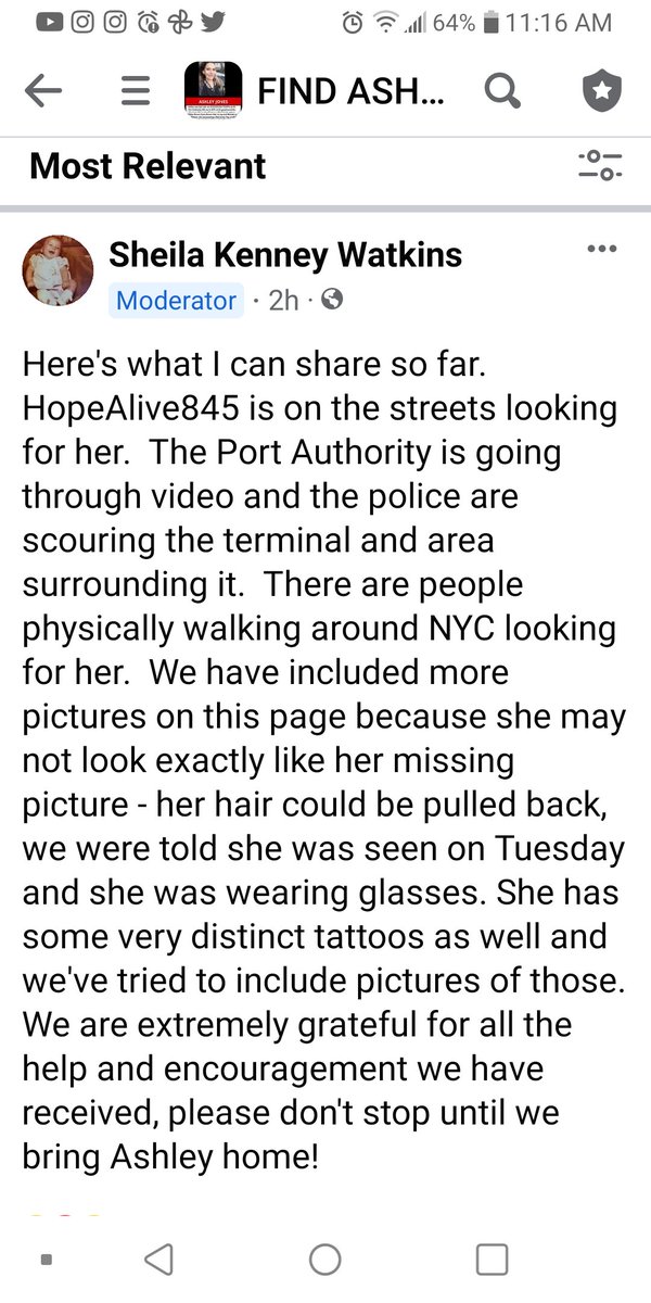 d4delirious619's tweet photo. Update from the family 🙏
 I created a Facebook group for them @ FIND ASHLEY JONES.  #AshleyJones #FindAshleyJones #MissingNYC #Missing #MissingPersonAlert https://t.co/nr0PFLOZxy