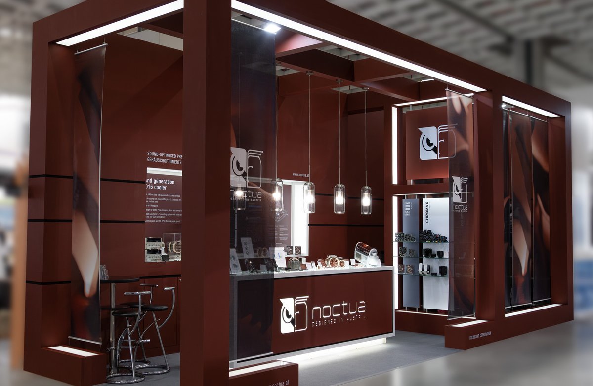 Noctua_at's tweet photo. Computex 2023 will open its doors tomorrow! We've just finished setting up our booth (Nangang I1111a) and we have tons of exciting news for you this year. Stay tuned for the media coverage throughout the week! https://t.co/soIUtcRpxl