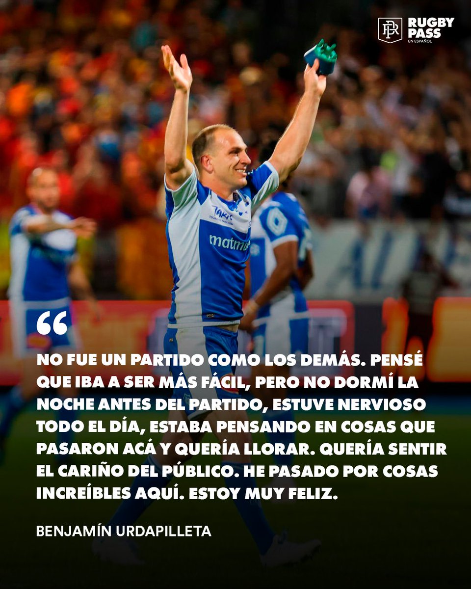 RugbyPass ES (@rugbypass_es) on Twitter photo Las despedidas son de esos dolores dulces dijeron alguna vez. <a href="/BenjaUrda/">benjamin urdapilleta</a>, campeón del Top 14 en 2018, anunció su despedida de Castres. El 10 seguirá su camino en Clermont. 🎩 Las despedidas son de esos dolores dulces dijeron alguna vez. <a href="/BenjaUrda/">benjamin urdapilleta</a>, campeón del Top 14 en 2018, anunció su despedida de Castres. El 10 seguirá su camino en Clermont. 🎩