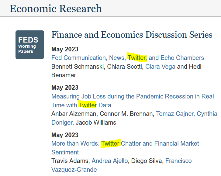 The Fed @FedResearch goes all in for Twitter data. Our own paper using Twitter comes out soon ...