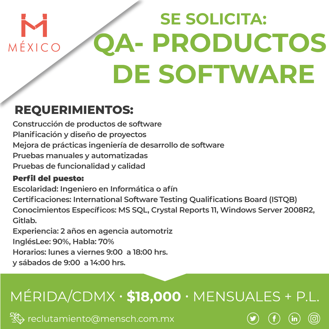menschmx's tweet photo. Manda tu CV a: reclutamiento@mensch.com.mx | https://t.co/nwLqQHllWC
También en nuestros grupos de:
Telegram https://t.co/vdk2Nr5ll9
WhatsApp https://t.co/LWQvLVUKLm
#VacantesDisponibles #empleo #vacantes #Jobs #Vacantes https://t.co/l5ldIAJNpI