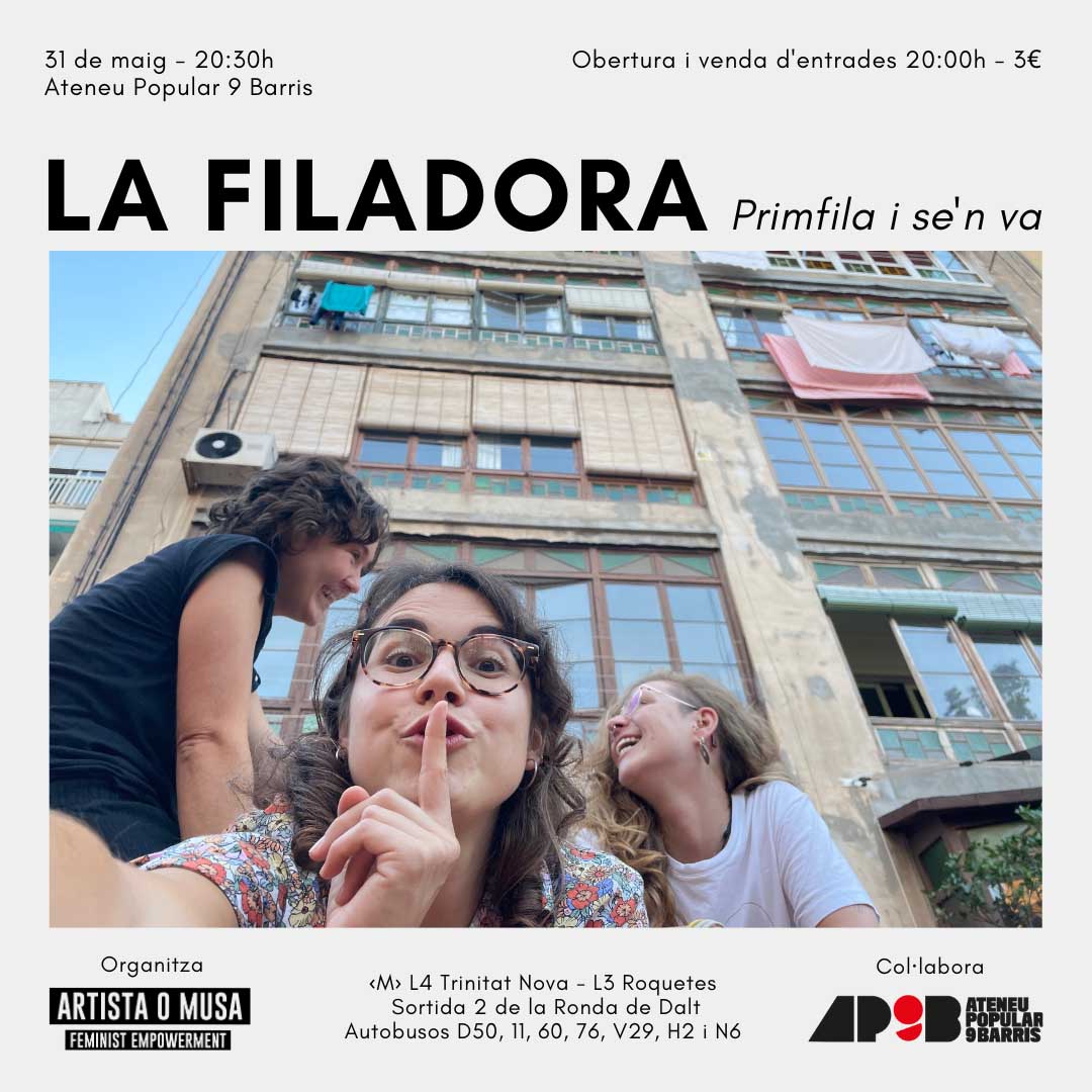 Bcn_NouBarris's tweet photo. 🎤 El col·lectiu #LaFiladora presenta el concert-xerrada "Primfila i se'n va", on cançons tradicionals catalanes s'analitzen en clau de perspectiva de gènere: https://t.co/kAdKhl5hHa.
♀️ Dimecres a les 20 h, a l'@ateneu9b. Preu: 3 euros. Organitza: @artistaomusa. #NouBarris https://t.co/Hcfn3rLSO9